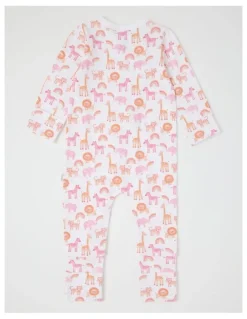 Sprout Essentials Watercolour Safari Coverall in White