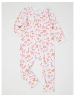 Sprout Essentials Watercolour Safari Coverall in White