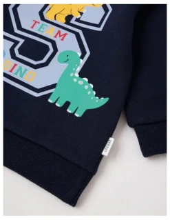 Sprout Essential Team Dino Sweat Top In Navy