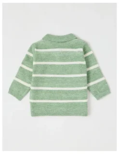 Sprout Farm Dog & Sheep Quilted Sweat Top in Green