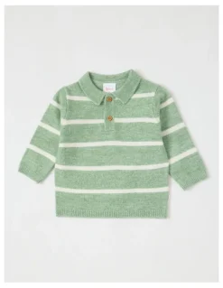 Sprout Farm Dog & Sheep Quilted Sweat Top in Green