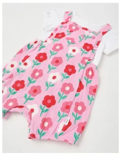 Sprout Floral Crinkle Set in Blush