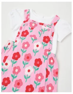 Sprout Floral Crinkle Set in Blush