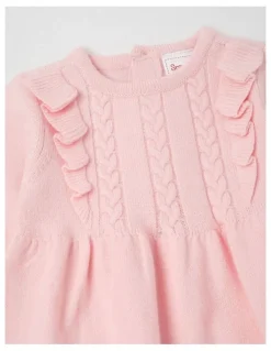 Sprout Fully Fashion Knit With Headband Dress in Blush