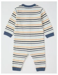 Sprout Fully Fashion Neutral Intarsia Coverall in Bone