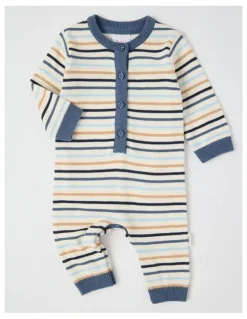 Sprout Fully Fashion Neutral Intarsia Coverall in Bone