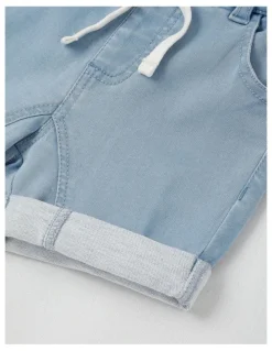 Sprout Knit Denim Shorts in Denim
