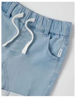 Sprout Knit Denim Shorts in Denim