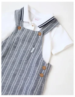 Sprout Occassion Stripe Overall in Set Indigo