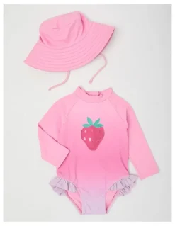 Sprout Ombre Strawberry Swimwear in Baby Pink