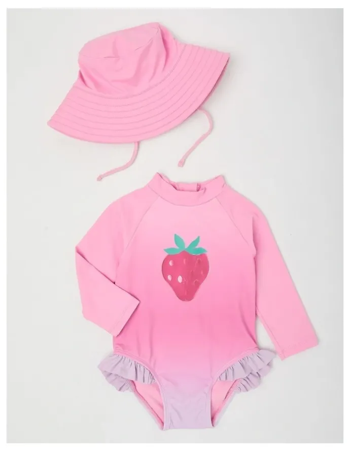 Sprout Ombre Strawberry Swimwear in Baby Pink