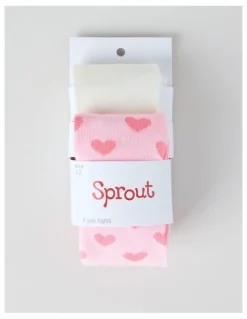 Sprout 2 Pack Novelty Tights in Pink