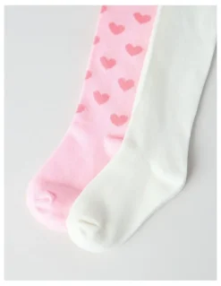 Sprout 2 Pack Novelty Tights in Pink