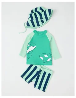 Sprout 3 Piece Orca Swimwear in Teal