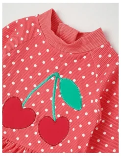 Sprout Polka Dot Cherry Swimwear in Rose Red