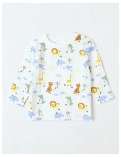 Sprout Quilted Lion Overall Set in Midnight
