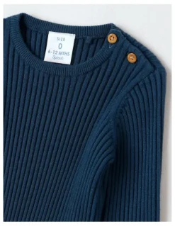 Sprout Rib Jumper in Dark Denim