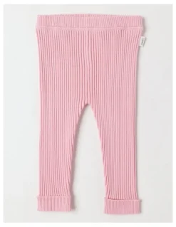 Sprout Rib Leggings in Pale Pink