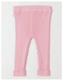 Sprout Rib Leggings in Pale Pink