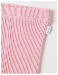 Sprout Rib Leggings in Pale Pink