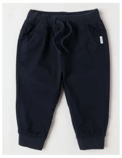 Sprout Rib Waist Chino Pants in Navy