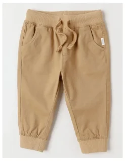 Sprout Rib Waist Chino Pants in Tan