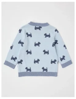 Sprout Scotty Intarsia Jumper in Windsurfer