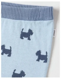 Sprout Scotty Intarsia Leggings in Windsurfer