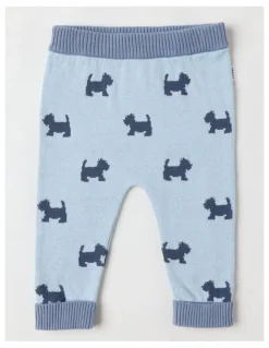 Sprout Scotty Intarsia Leggings in Windsurfer
