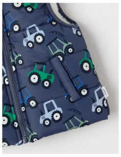 Sprout Sherpa Lined Vest in Navy