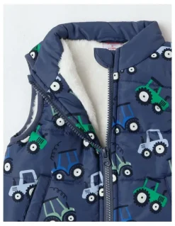 Sprout Sherpa Lined Vest in Navy