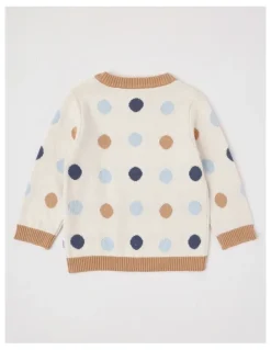 Sprout Spot Intarsia Jumper in Egg Nog