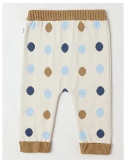 Sprout Spot Intarsia Leggings in Egg Nog