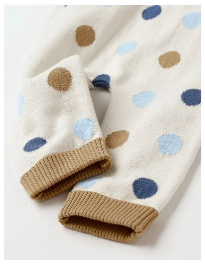 Sprout Spot Intarsia Leggings in Egg Nog