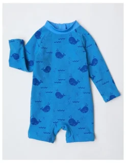 Sprout Terry Whale Swimwear in Azure