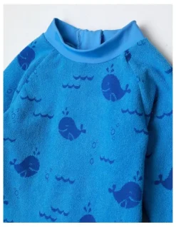 Sprout Terry Whale Swimwear in Azure