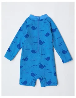 Sprout Terry Whale Swimwear in Azure