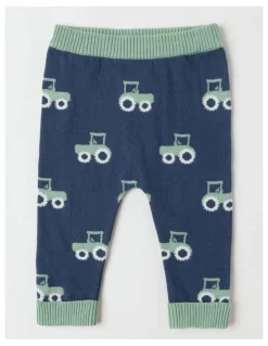 Sprout Train Intarsia Leggings in Dark Denim