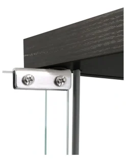 Stacked 4 Tier Shelves Glass Display Cabinet 164cm in Black