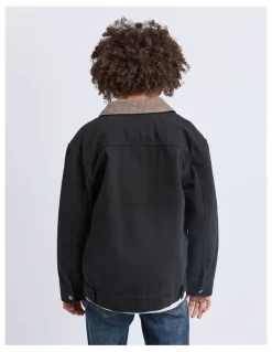 St Goliath Barn Jacket (8-16 Years) in Black