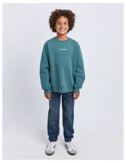 St Goliath Influence Crew Neck Sweartshirt in Forrest (8-16 Years)