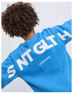 St Goliath Influence Crew Neck Sweartshirt in Blue