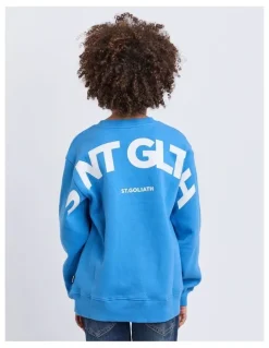 St Goliath Influence Crew Neck Sweartshirt in Blue