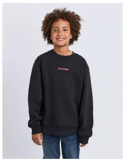 St Goliath Influence Crew Neck Sweartshirt in Black (8-16 Years)