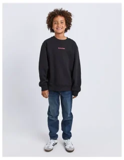 St Goliath Influence Crew Neck Sweartshirt in Black (8-16 Years)