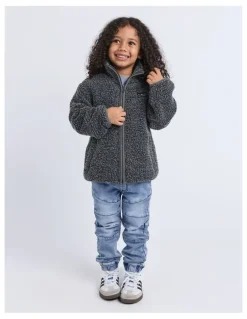 St Goliath Melange Polar Jacket in Charcoal