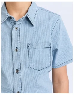 St Goliath PinStripe Prize Shirt 8-16 in Blue