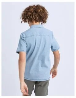 St Goliath PinStripe Prize Shirt 8-16 in Blue