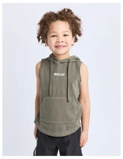 St Goliath Podium Hooded Muscle (3-7 Years) in Khaki