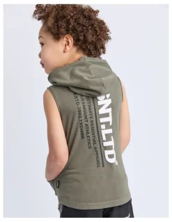 St Goliath Podium Hooded Muscle (3-7 Years) in Khaki